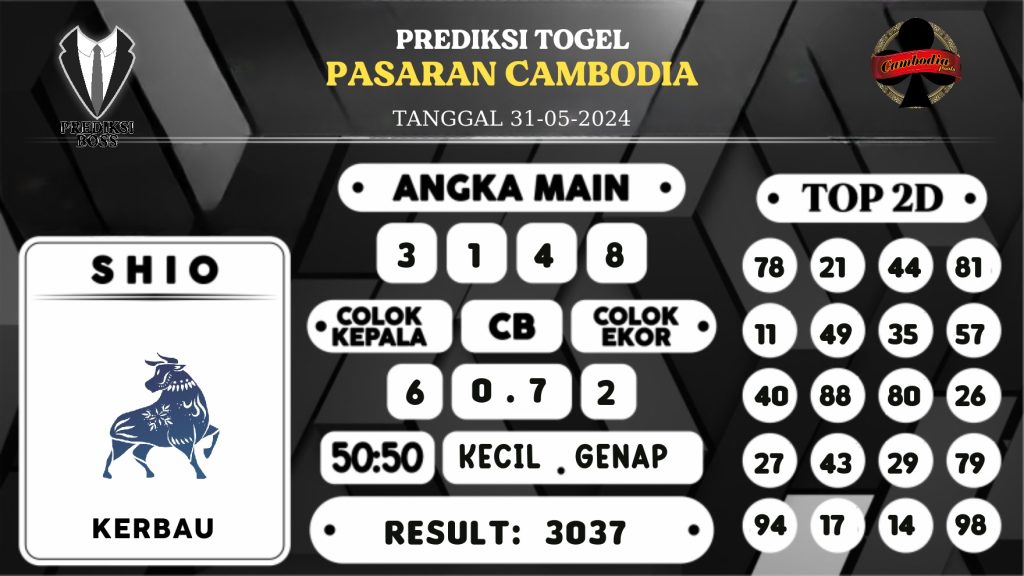 https://prediksibossbg.com/prediksi-boss-togel-cambodia-jumat-31-mei-2024/