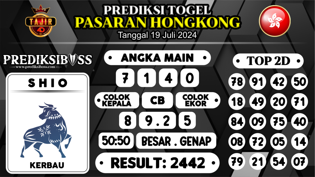 https://prediksibossbg.com/prediksi-boss-togel-hongkong-jumat-19-juli-2024/