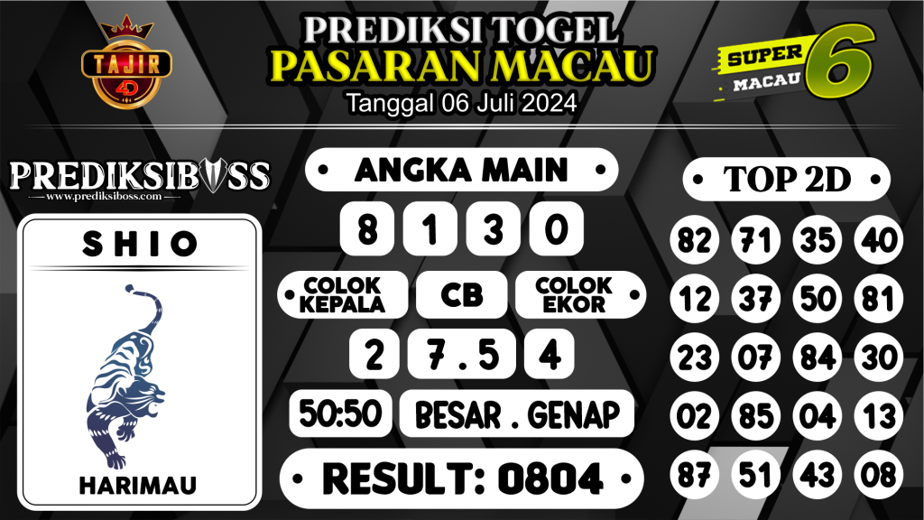 https://prediksibossbg.com/prediksi-boss-togel-macau-sabtu-06-juli-2024/