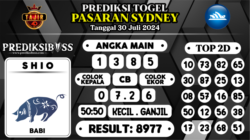 https://prediksibossbg.com/prediksi-boss-togel-sidney-selasa-30-juli-2024/