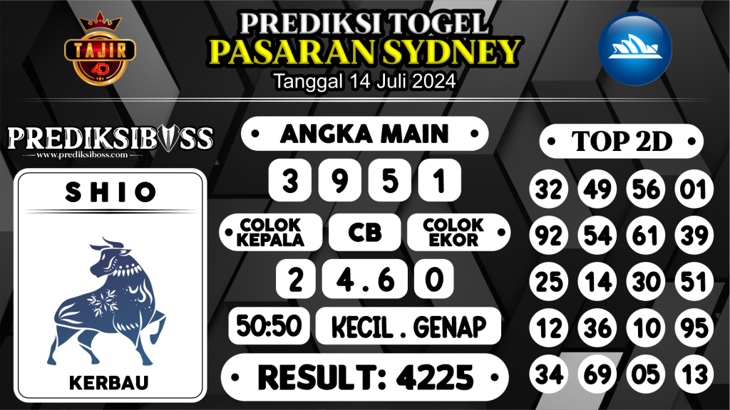 https://prediksibossbg.com/prediksi-boss-togel-sidney-minggu-14-juli-2024/