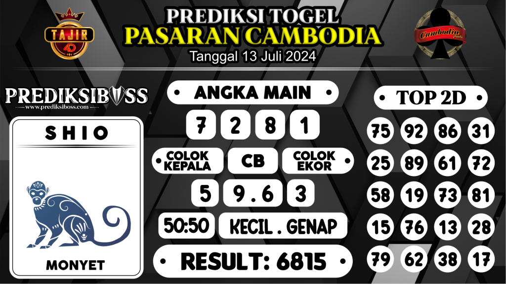 https://prediksibossbg.com/prediksi-boss-togel-cambodia-sabtu-13-juli-2024/