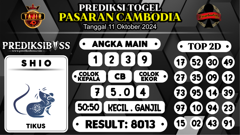 https://prediksibossbg.com/prediksi-boss-togel-cambodia-jumat-11-oktober-2024/