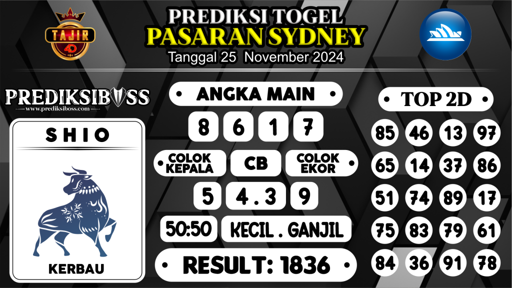 https://prediksibossbg.com/prediksi-boss-togel-sidney-senin-25-november-2024/